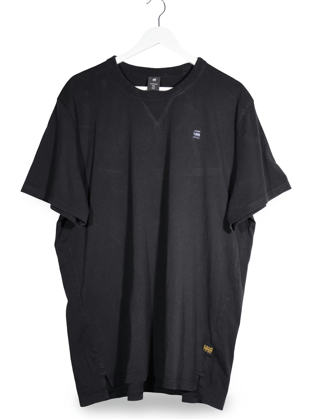 Tricou G-STAR RAW negru mărime XXL vedere din față second-hand premium