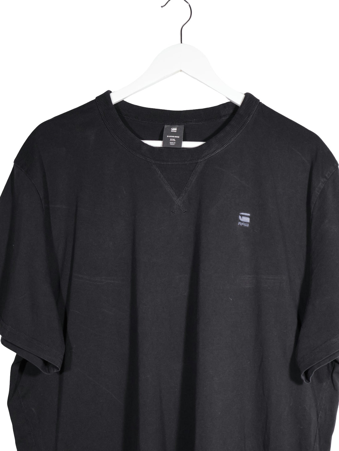 Tricou G-STAR RAW negru mărime XXL detaliu material și croială second-hand premium