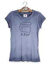 Tricou G-STAR RAW albastru mărime L vedere din față second-hand premium