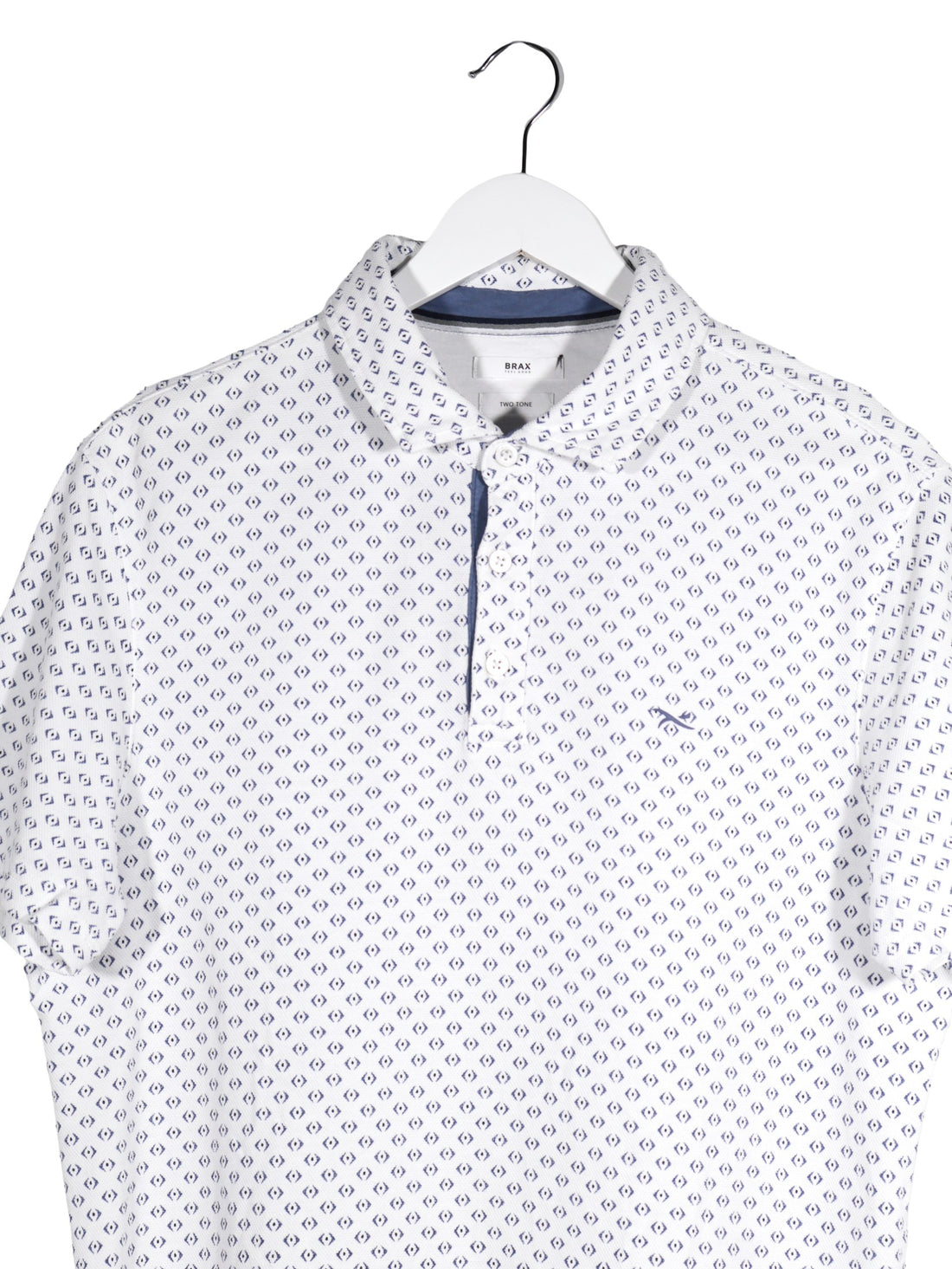 Tricou BRAX alb mărime L detaliu material și croială second-hand premium