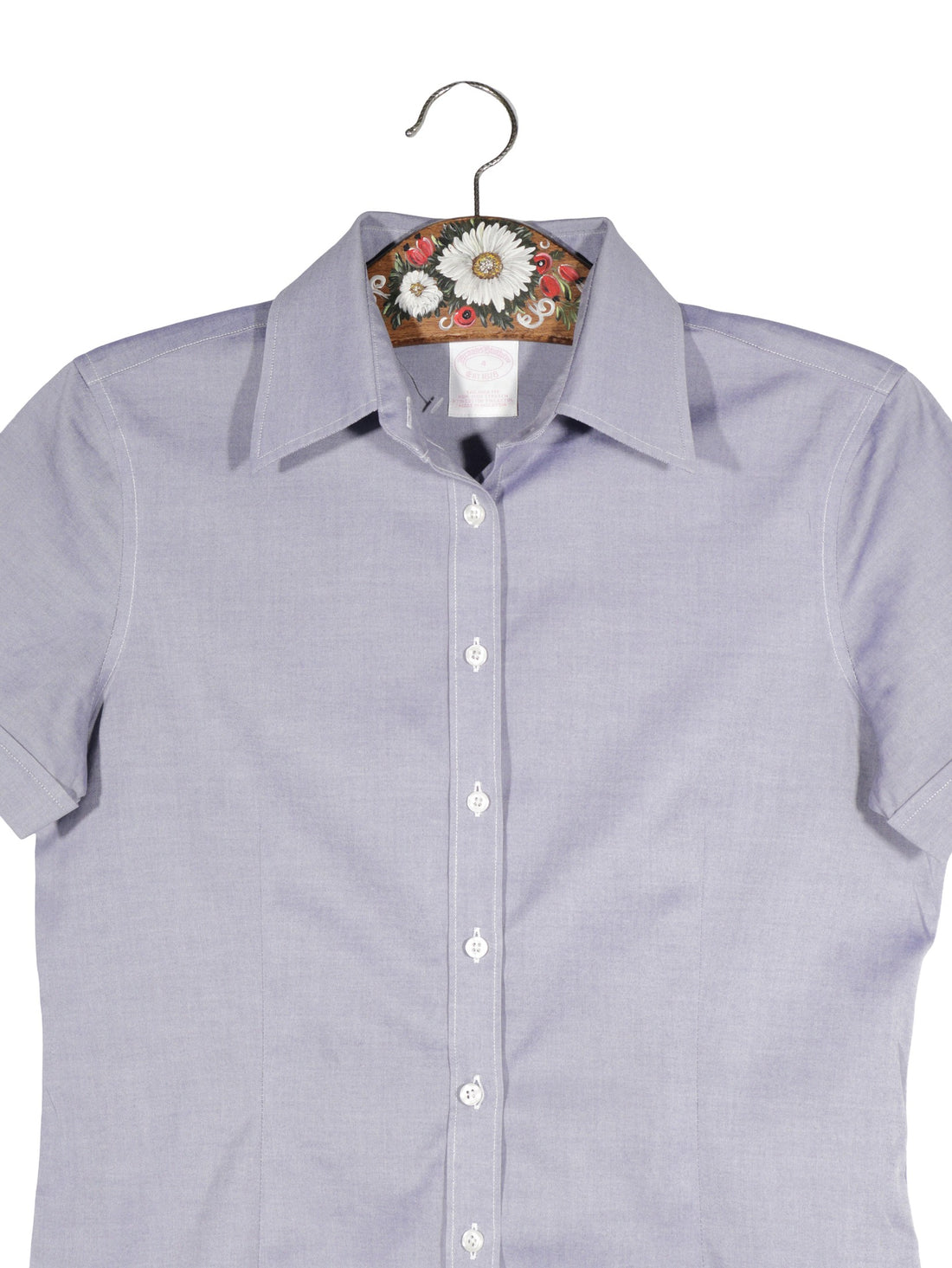 Camasa Brooks Brothers lila deschis mărime S detaliu material și croială second-hand premium