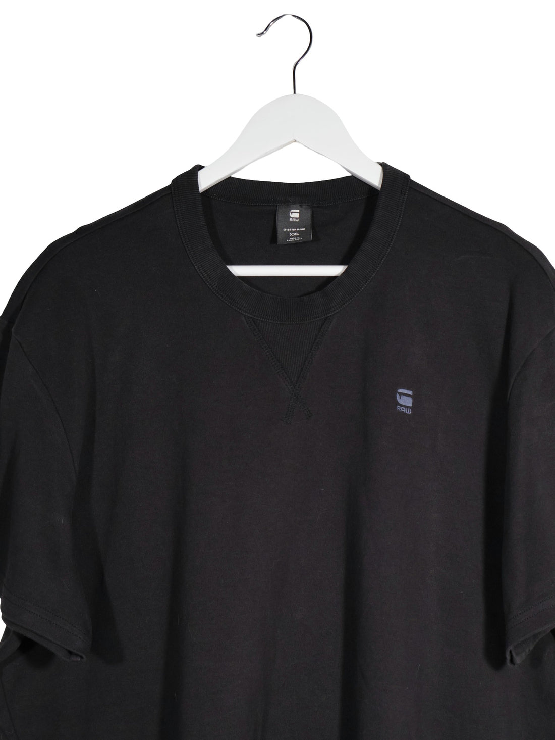 Tricou G-Star RAW negru mărime XXL detaliu material și croială second-hand premium