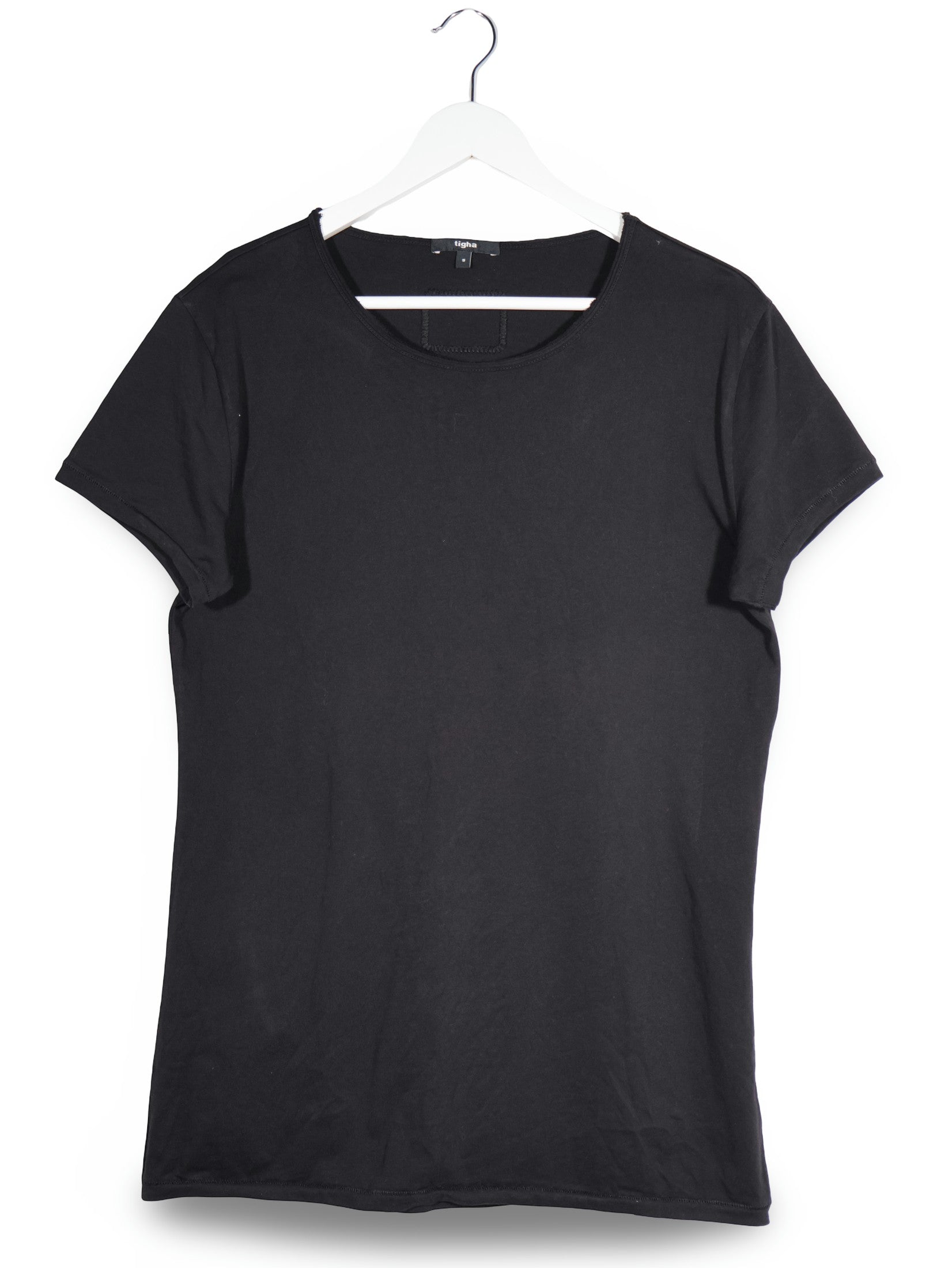 Tricou tigha negru mărime S vedere din față second-hand premium