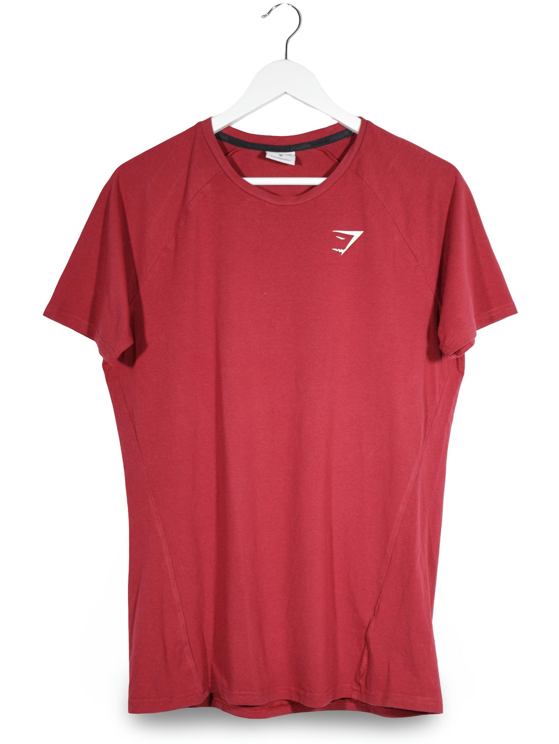 Tricou Gymshark roșu mărime M vedere din față second-hand premium
