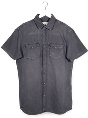 Camasa Jack & Jones negru spălăcit mărime L vedere din față second-hand premium