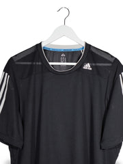 Tricou adidas negru mărime XL detaliu material și croială second-hand premium