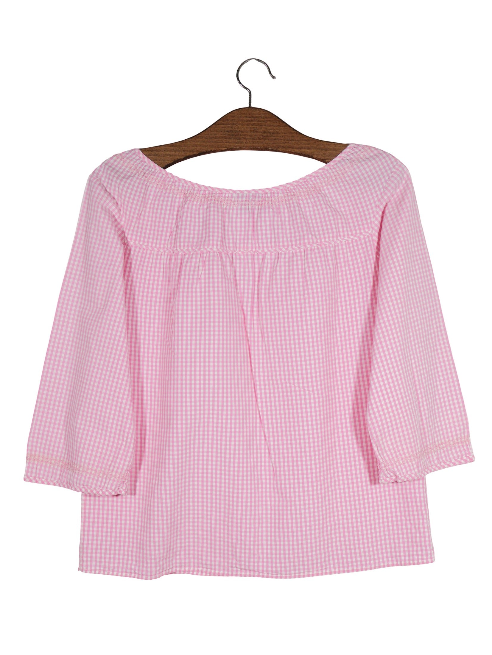 Bluza GANT roz alb mărime S vedere din spate second-hand premium