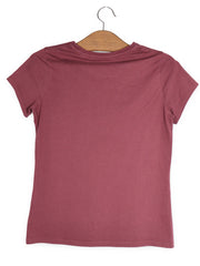 Tricou GANT bordo mărime S vedere din spate second-hand premium