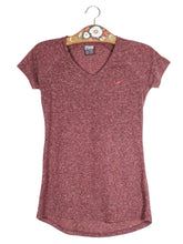 Tricou Nike bordo melanj mărime M vedere din față second-hand premium
