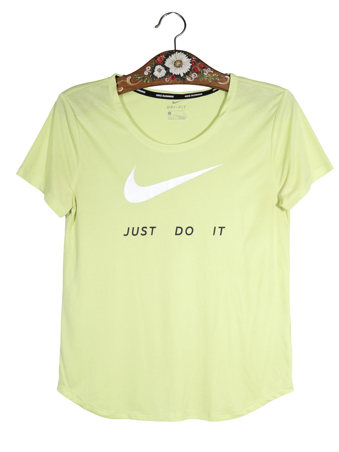 Tricou Nike verde deschis mărime S vedere din față second-hand premium