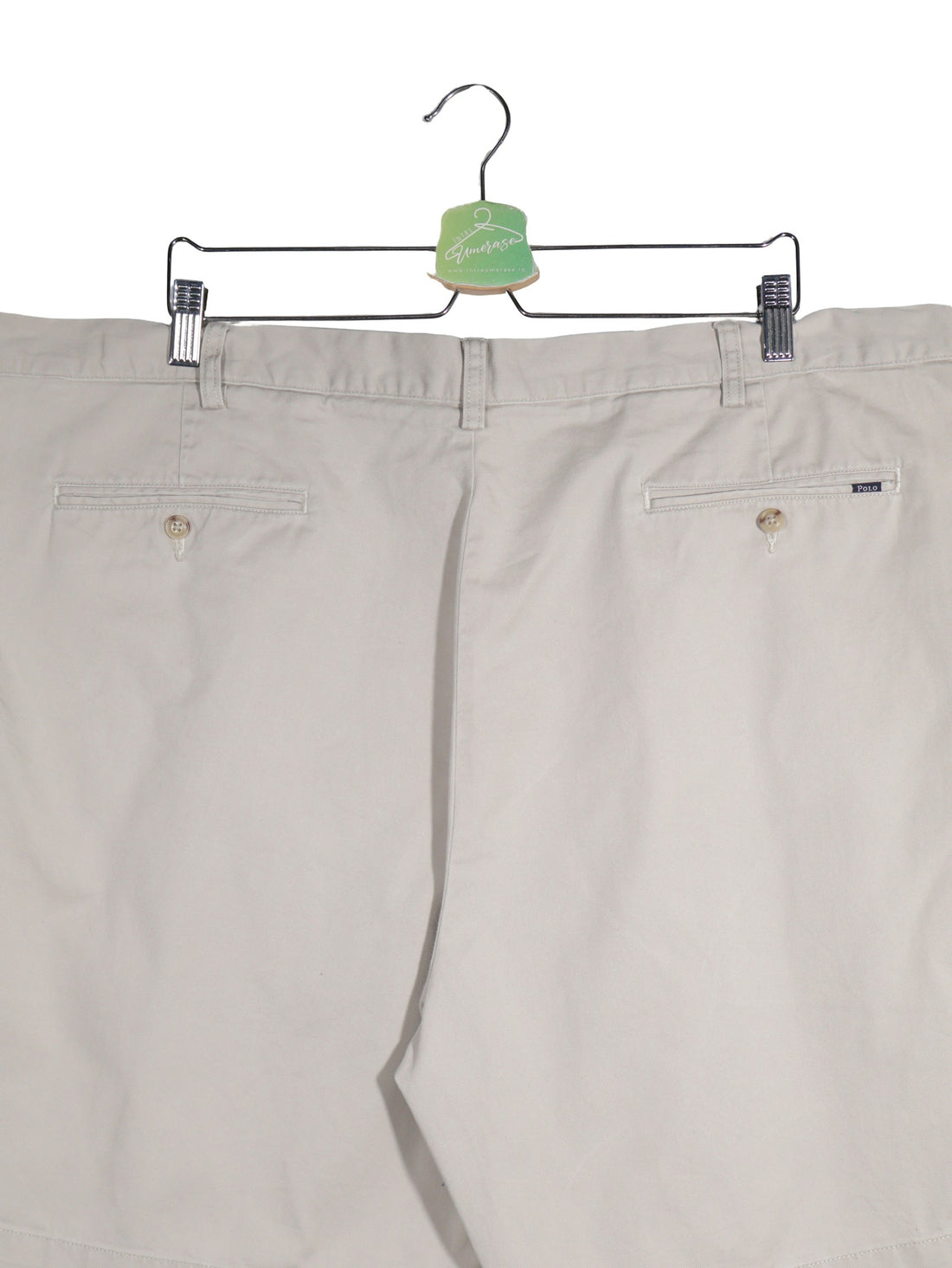 Pantaloni scurti Polo Ralph Lauren bej deschis mărime 4XL+ vedere din spate second-hand premium