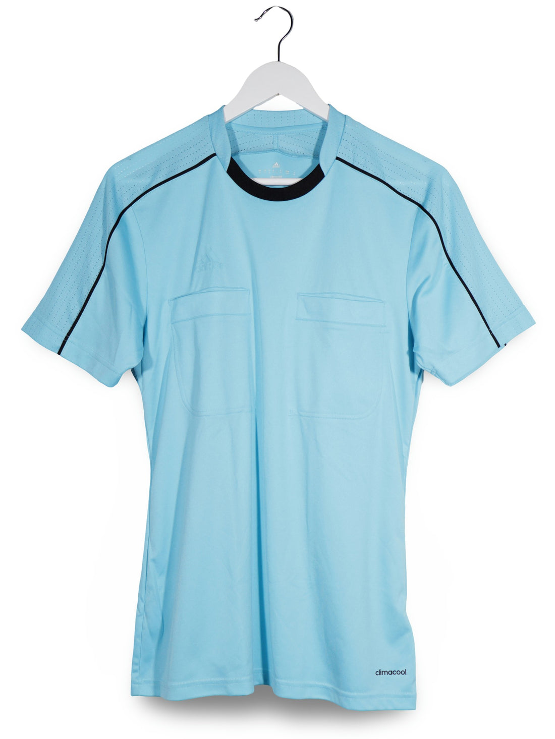 Tricou adidas albastru deschis mărime S vedere din față second-hand premium