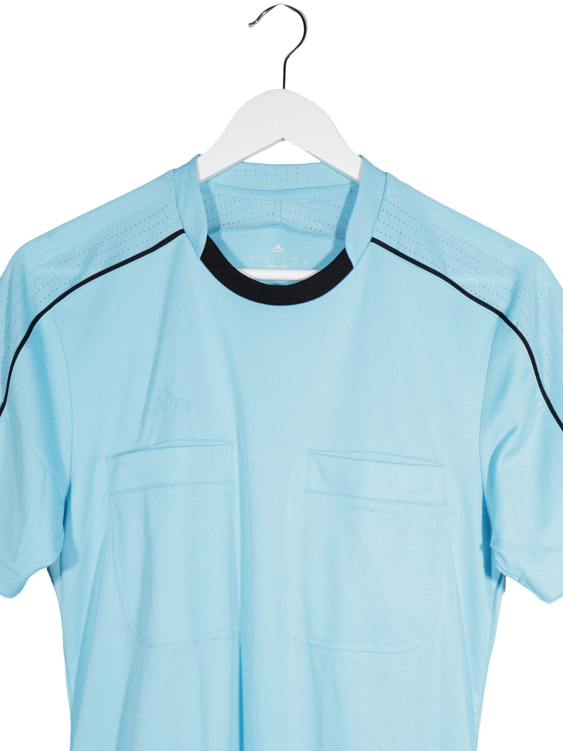 Tricou adidas albastru deschis mărime S detaliu material și croială second-hand premium