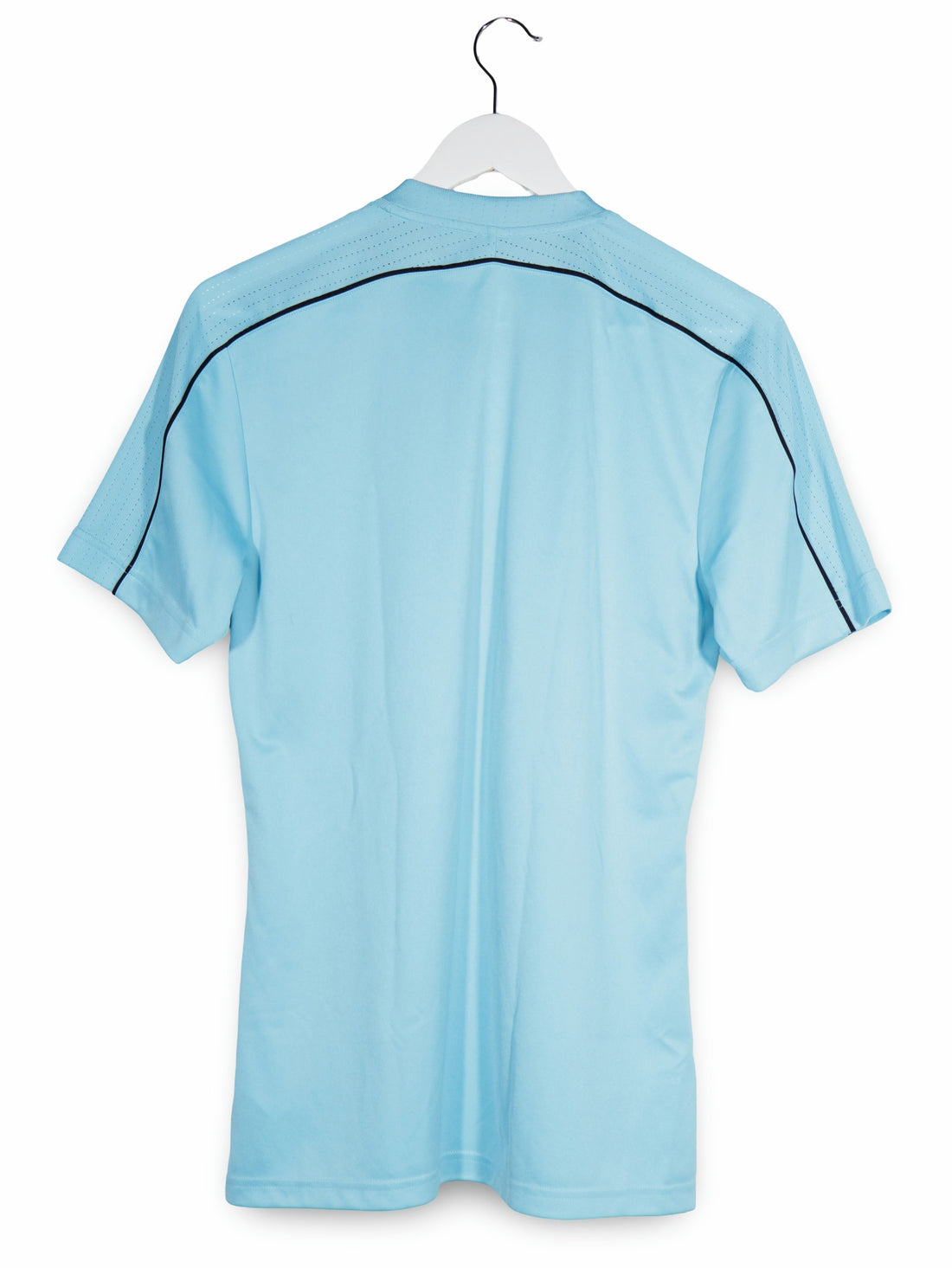 Tricou adidas albastru deschis mărime S vedere din spate second-hand premium