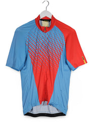 Tricou Mavic albastru si rosu mărime XL vedere din față second-hand premium
