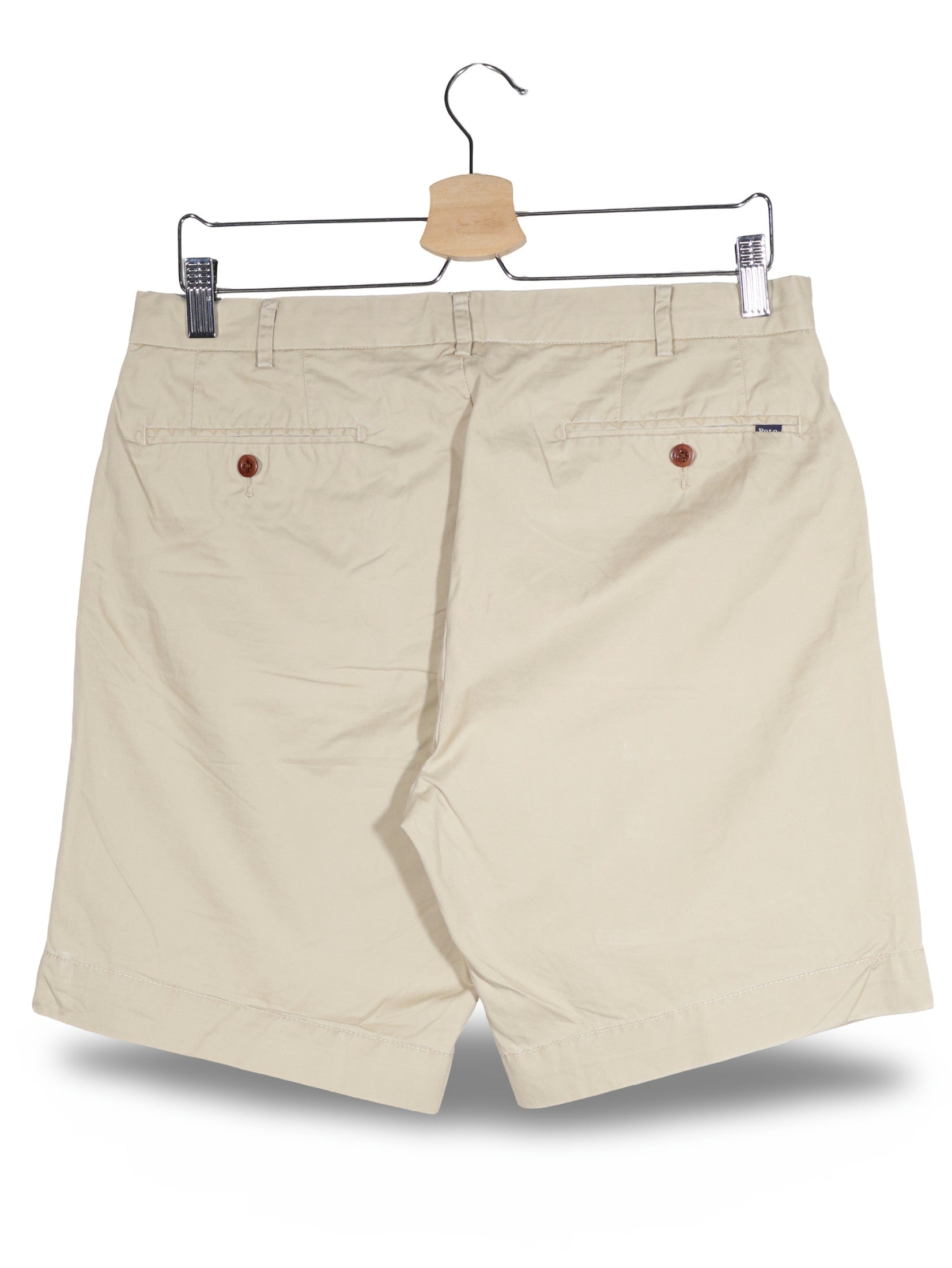 Pantaloni scurti Ralph Lauren bej mărime M vedere din spate second-hand premium
