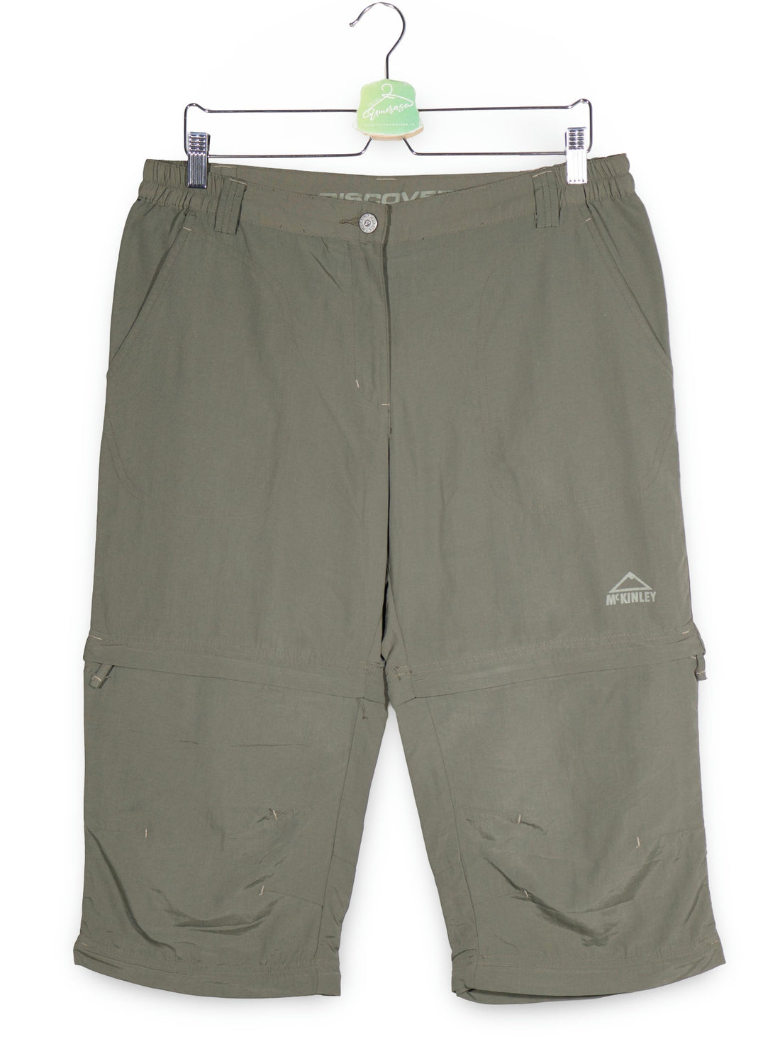 Pantaloni scurti McKINLEY verde olive mărime L vedere din față second-hand premium