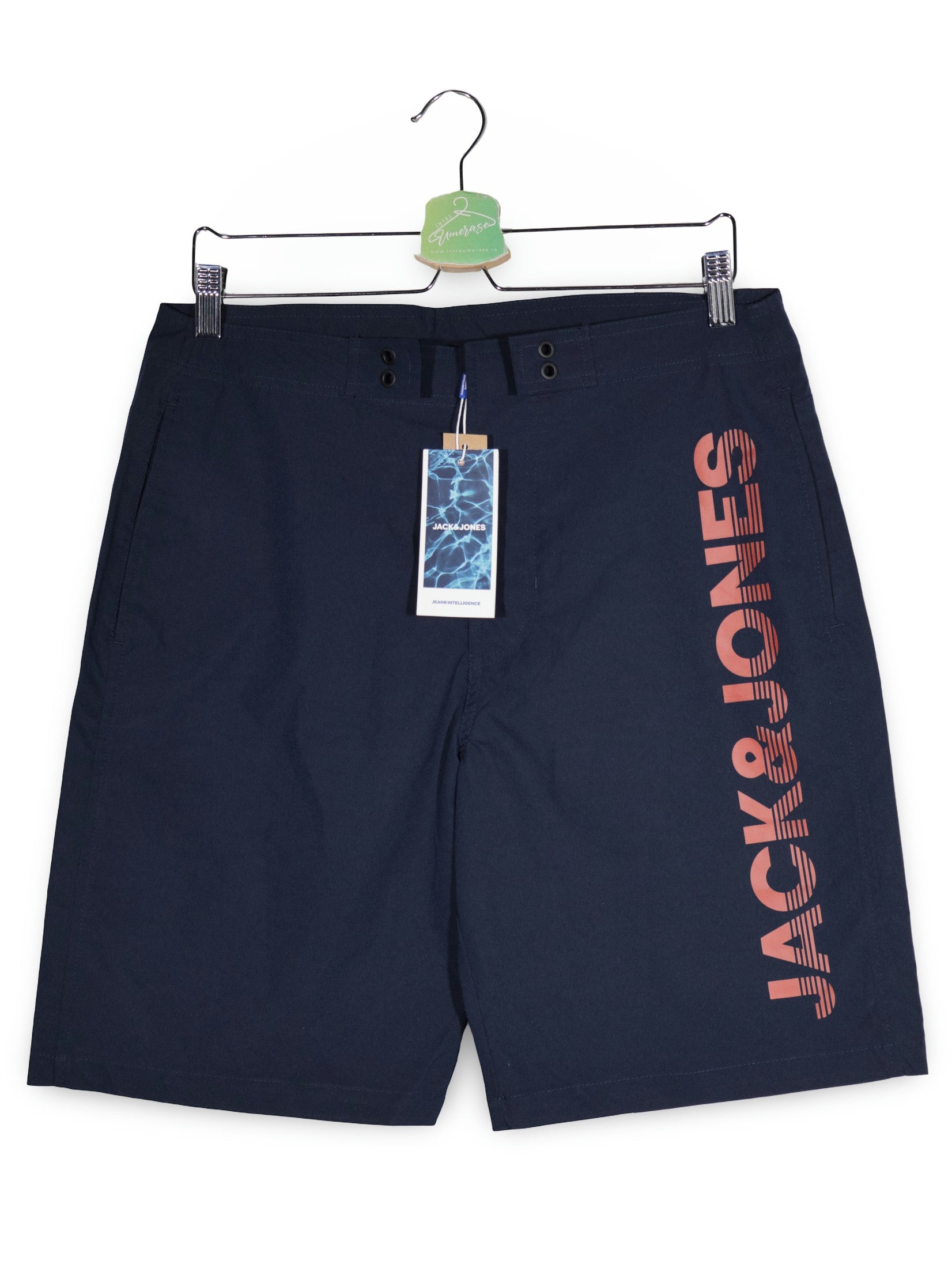 Pantaloni scurti JACK&JONES bleumarin mărime M vedere din față second-hand premium