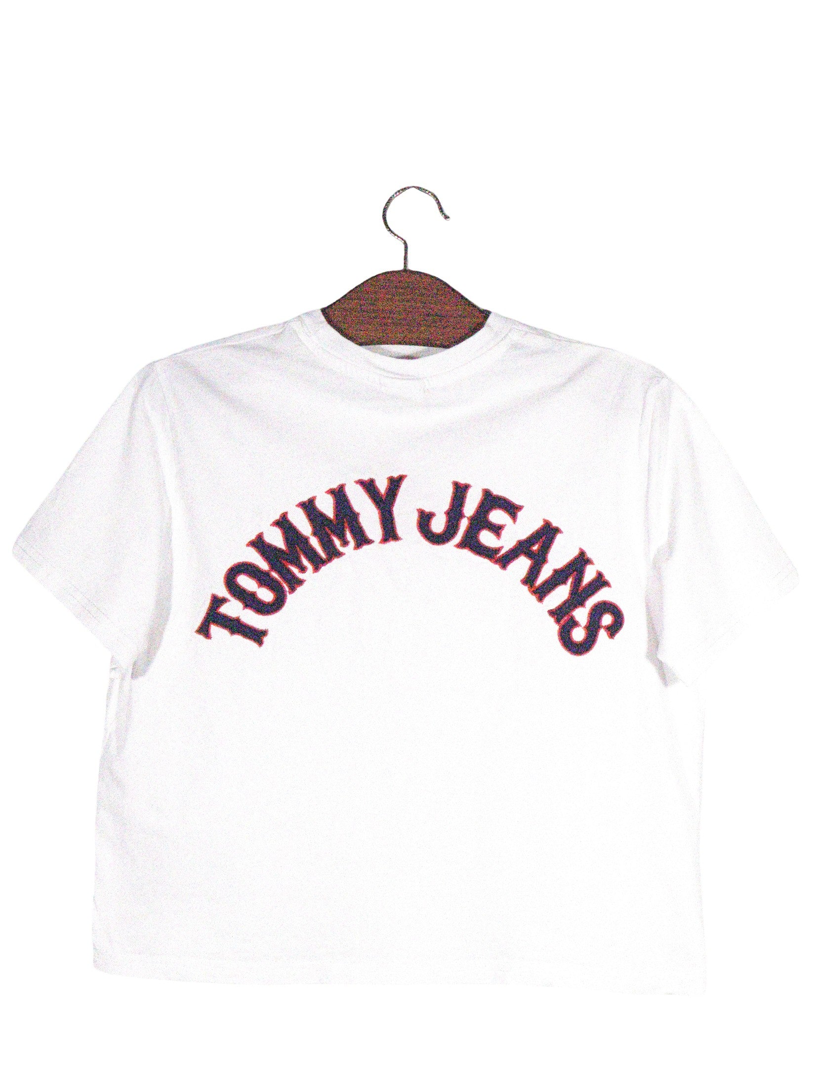 Tricou Tommy Jeans alb mărime M vedere din spate second-hand premium