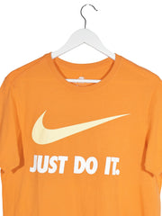 Tricou NIKE portocaliu mărime M detaliu material și croială second-hand premium