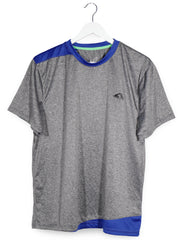 Tricou MAUI SPORTS gri cu albastru mărime L vedere din față second-hand premium
