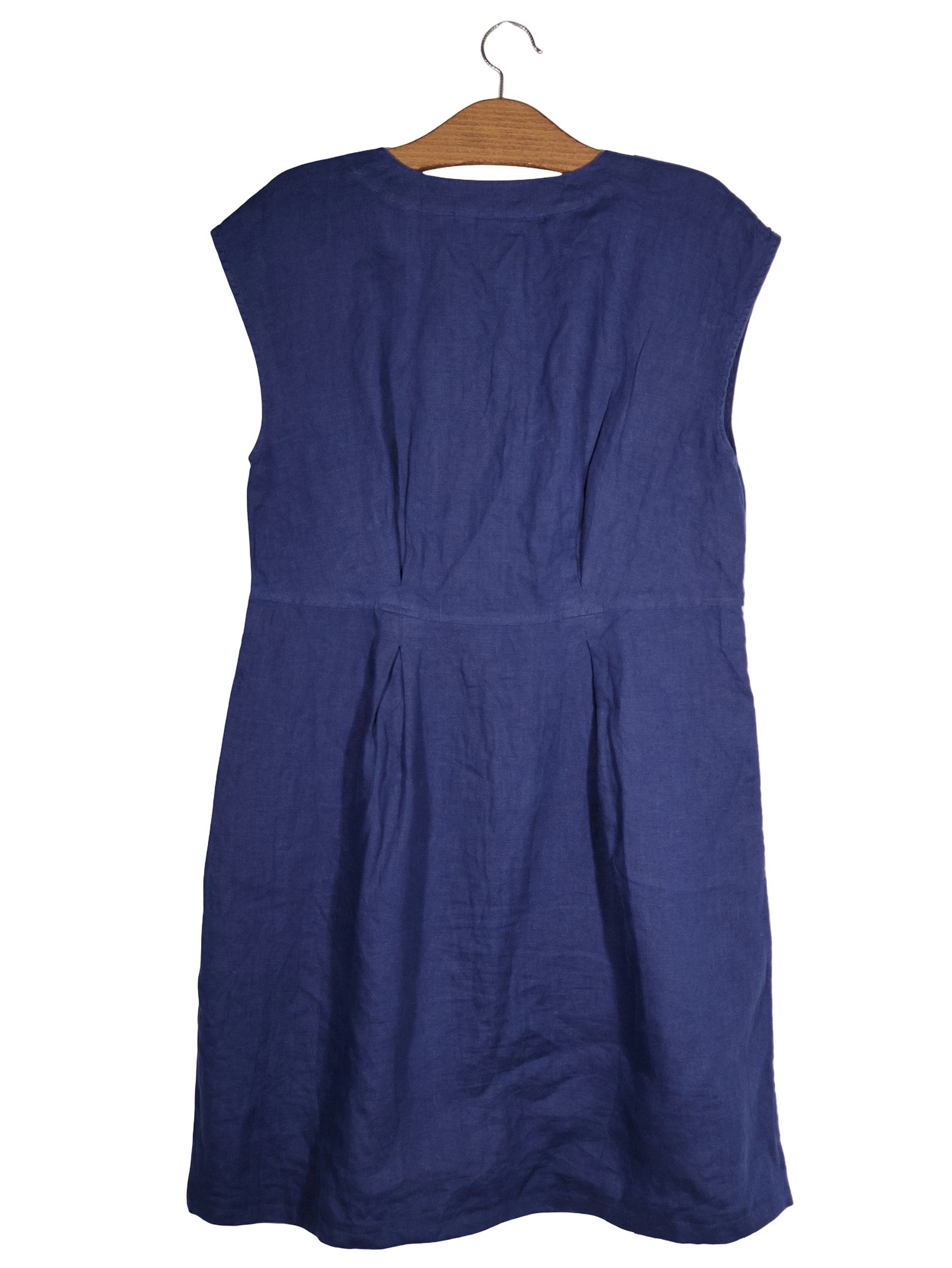 Rochie Lands' End albastru închis mărime M vedere din spate second-hand premium
