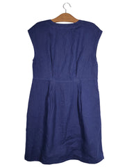 Rochie Lands' End albastru închis mărime M vedere din spate second-hand premium