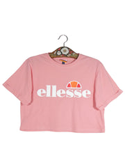 Tricou Ellesse roz mărime S vedere din față second-hand premium