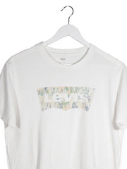 Tricou Levi's alb mărime M detaliu material și croială second-hand premium