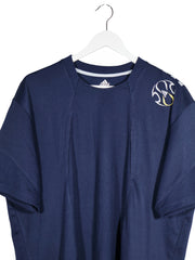 Tricou Adidas bleumarin mărime XL detaliu material și croială second-hand premium