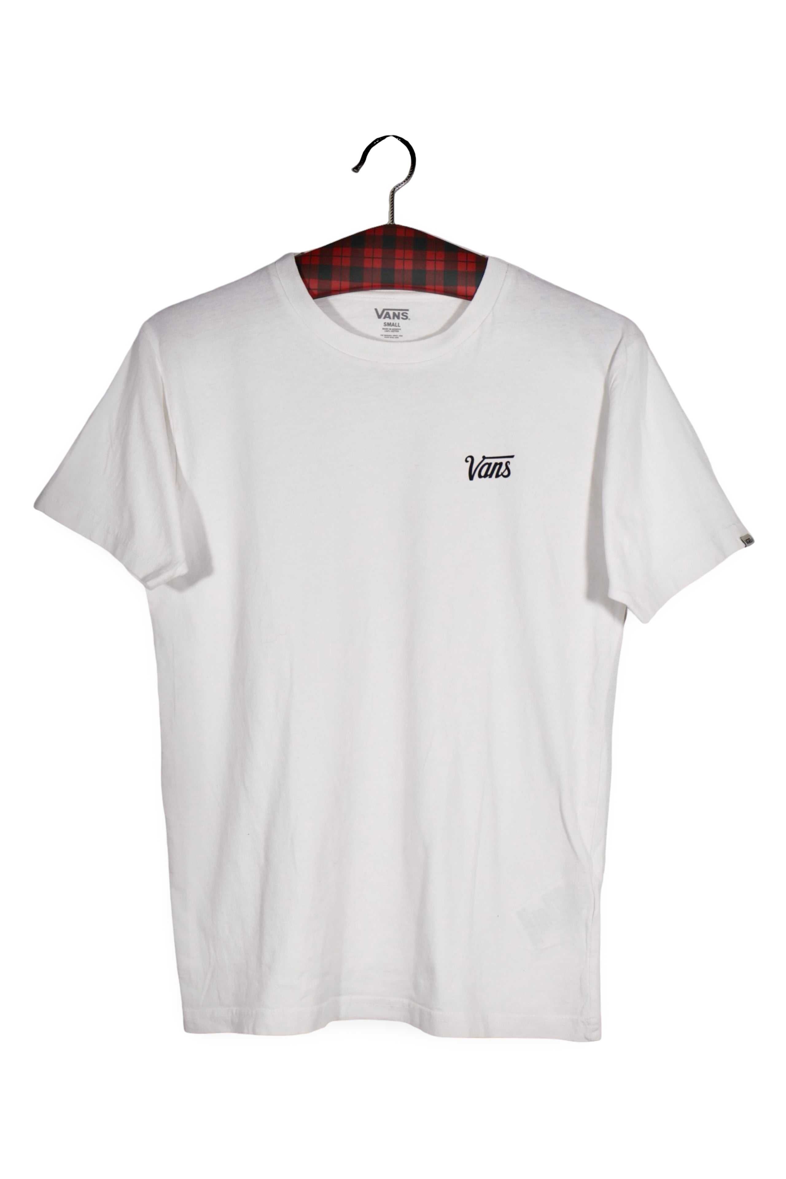 Tricou - VANS alb din bumbac cu logo brodat – S – Femei - fata