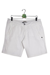 Pantaloni scurți - Garcia albi din bumbac cu croială relaxată – L – Bărbați - fata