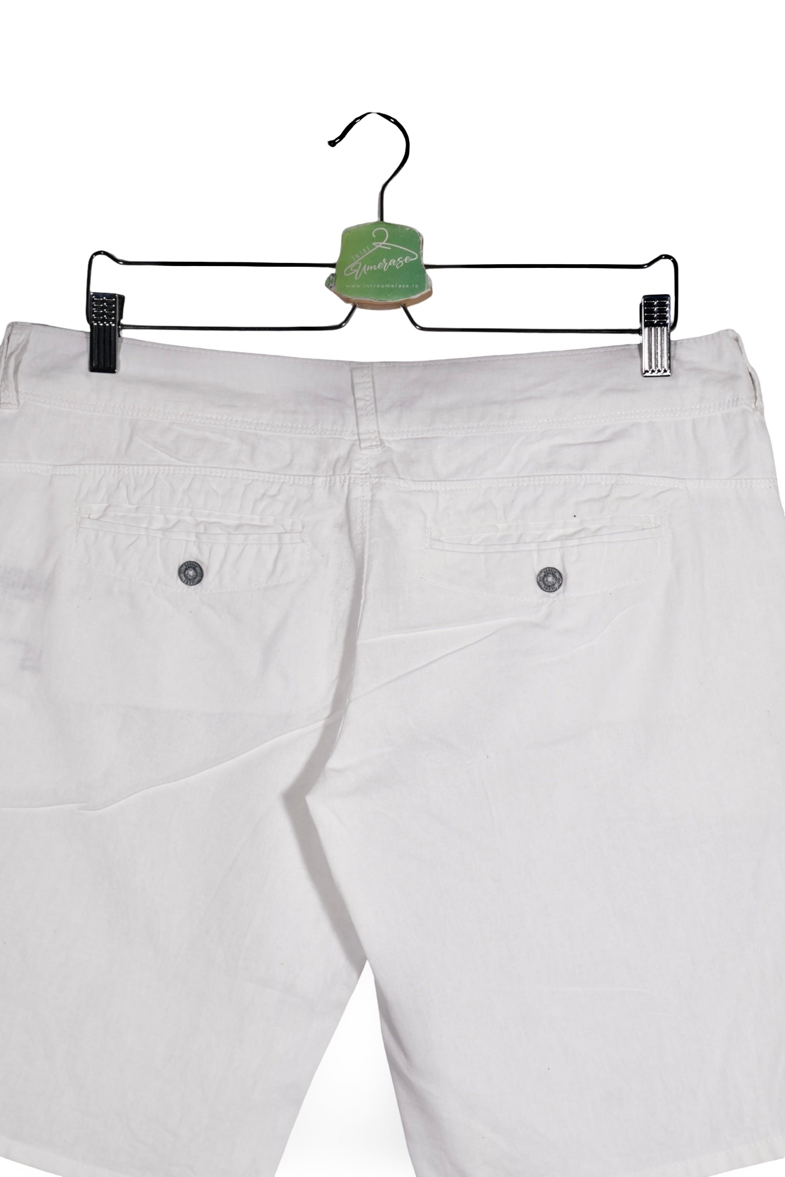 Pantaloni scurți - Garcia albi din bumbac cu croială relaxată – L – Bărbați - spate