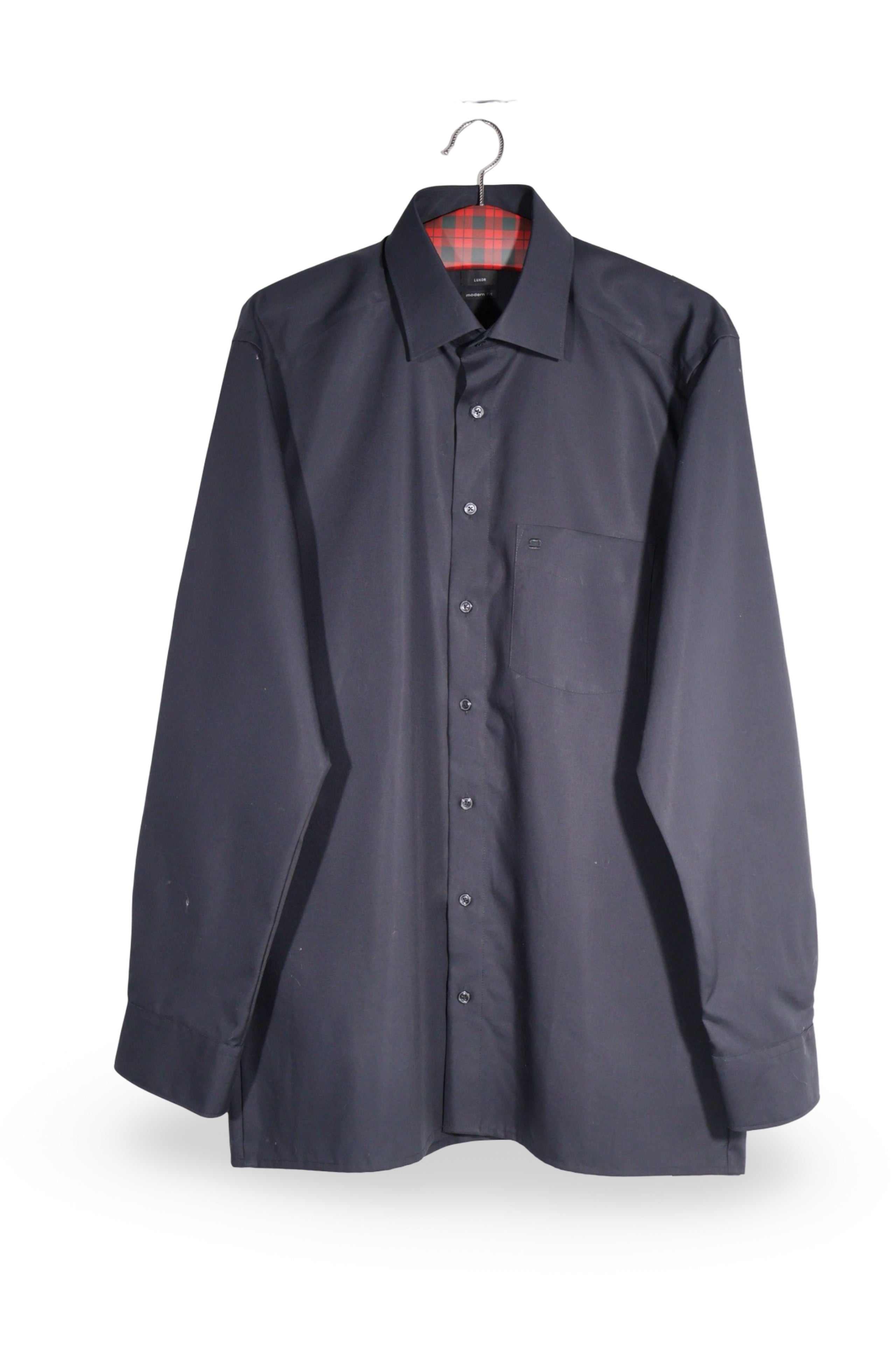 Cămașă - OLYMP bleumarin din bumbac cu croială modern fit – L – Bărbați - detaliu