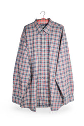Cămașă - Tommy Hilfiger gri din bumbac in carouri multicolore – 4XL+ – Bărbați - fata