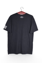 Tricou - Under Armour negru din material tehnic cu logo frontal supradimensionat – L – Bărbați - spate