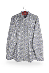 Cămașă - Alte branduri albă din bumbac cu imprimeu floral discret – XL – Bărbați - fata
