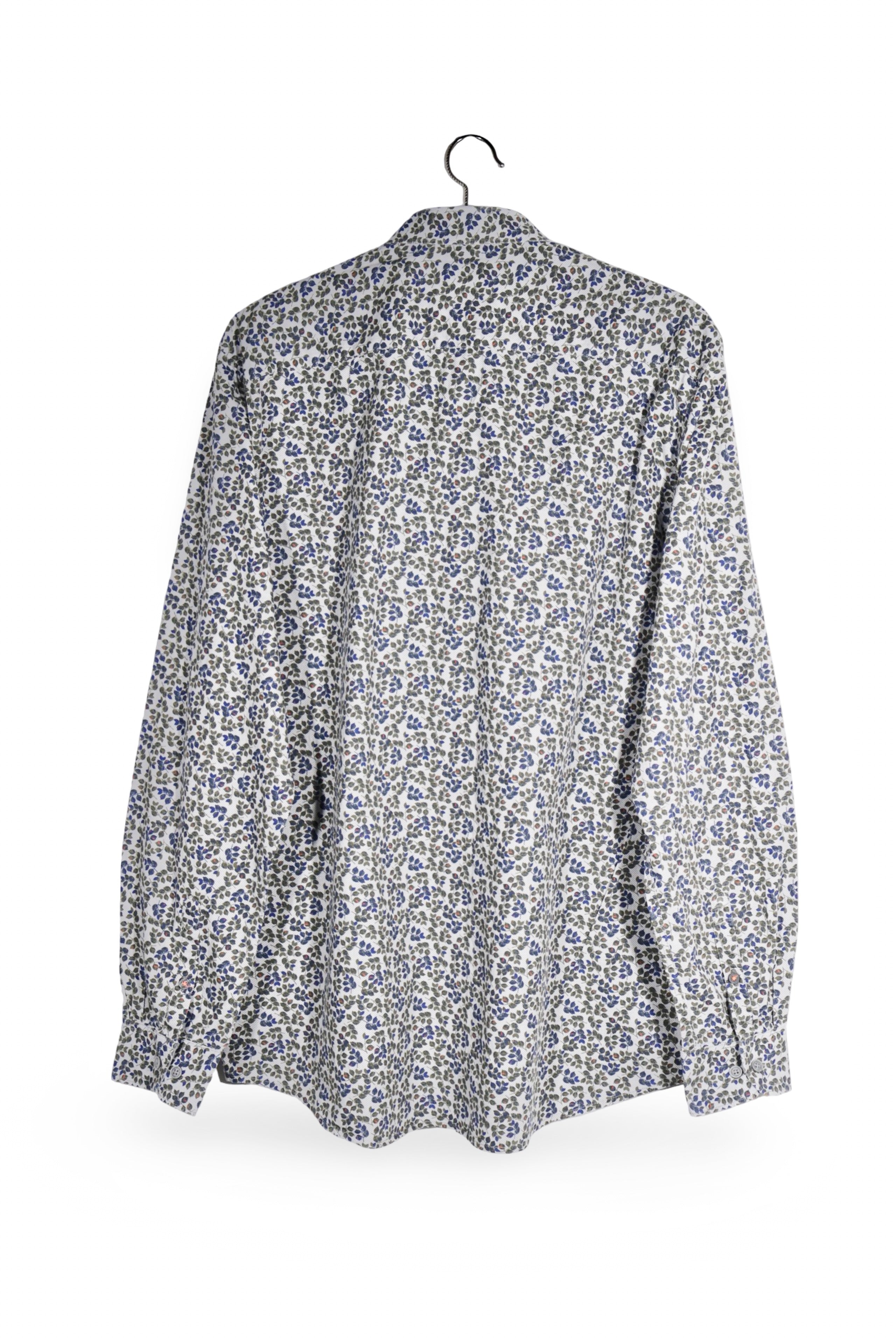 Cămașă - Alte branduri albă din bumbac cu imprimeu floral discret – XL – Bărbați - spate