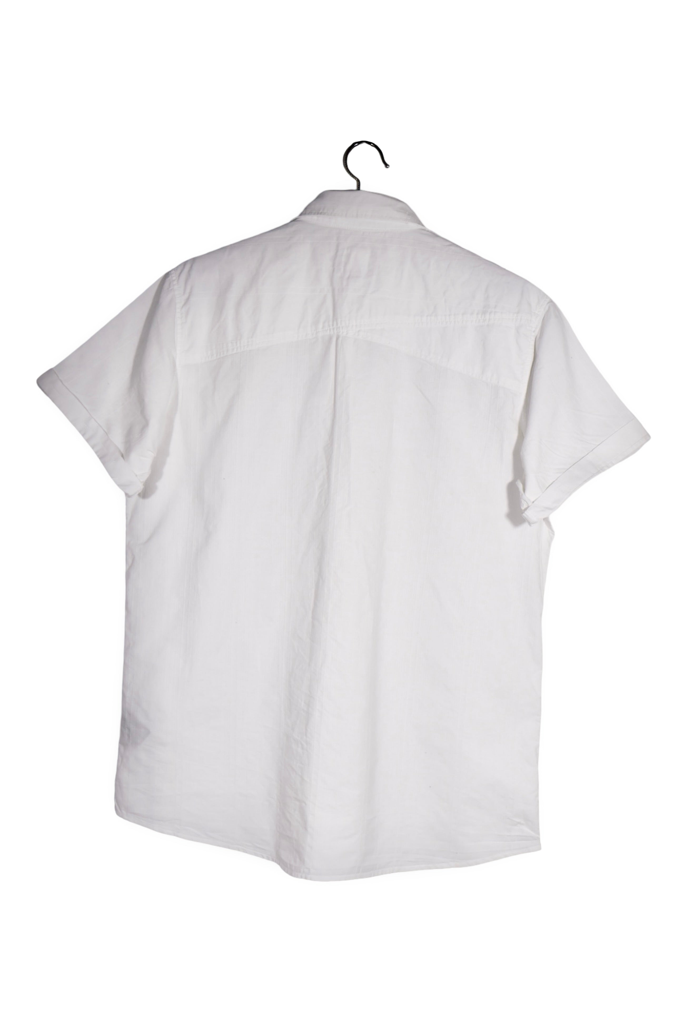Cămașă - Quiksilver albă din bumbac cu croială lejeră – M – Bărbați - spate