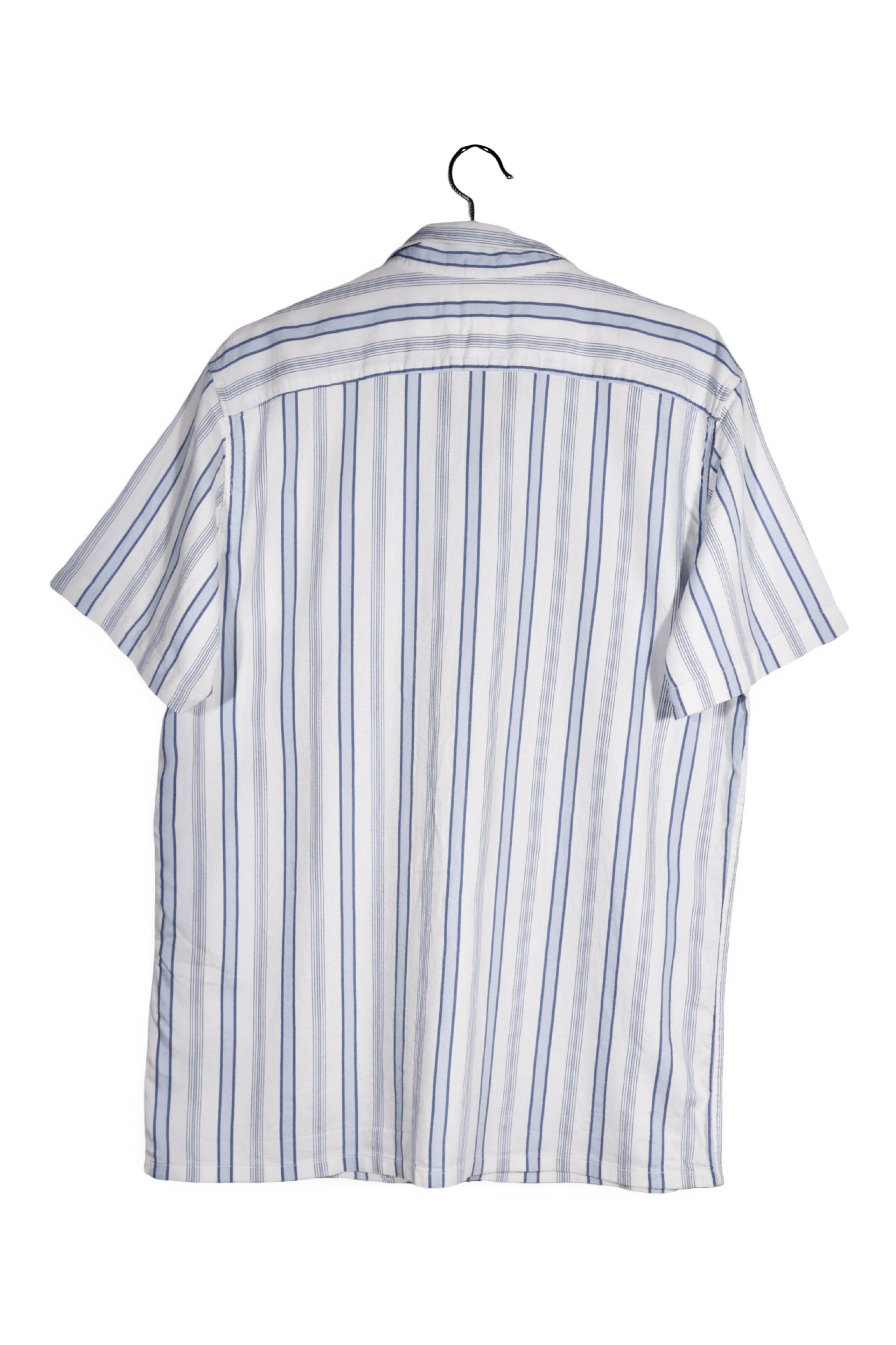 Cămașă - Levi's albă cu dungi albastre din lyocell și bumbac – M – Bărbați - spate
