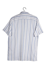Cămașă - Levi's albă cu dungi albastre din lyocell și bumbac – M – Bărbați - spate