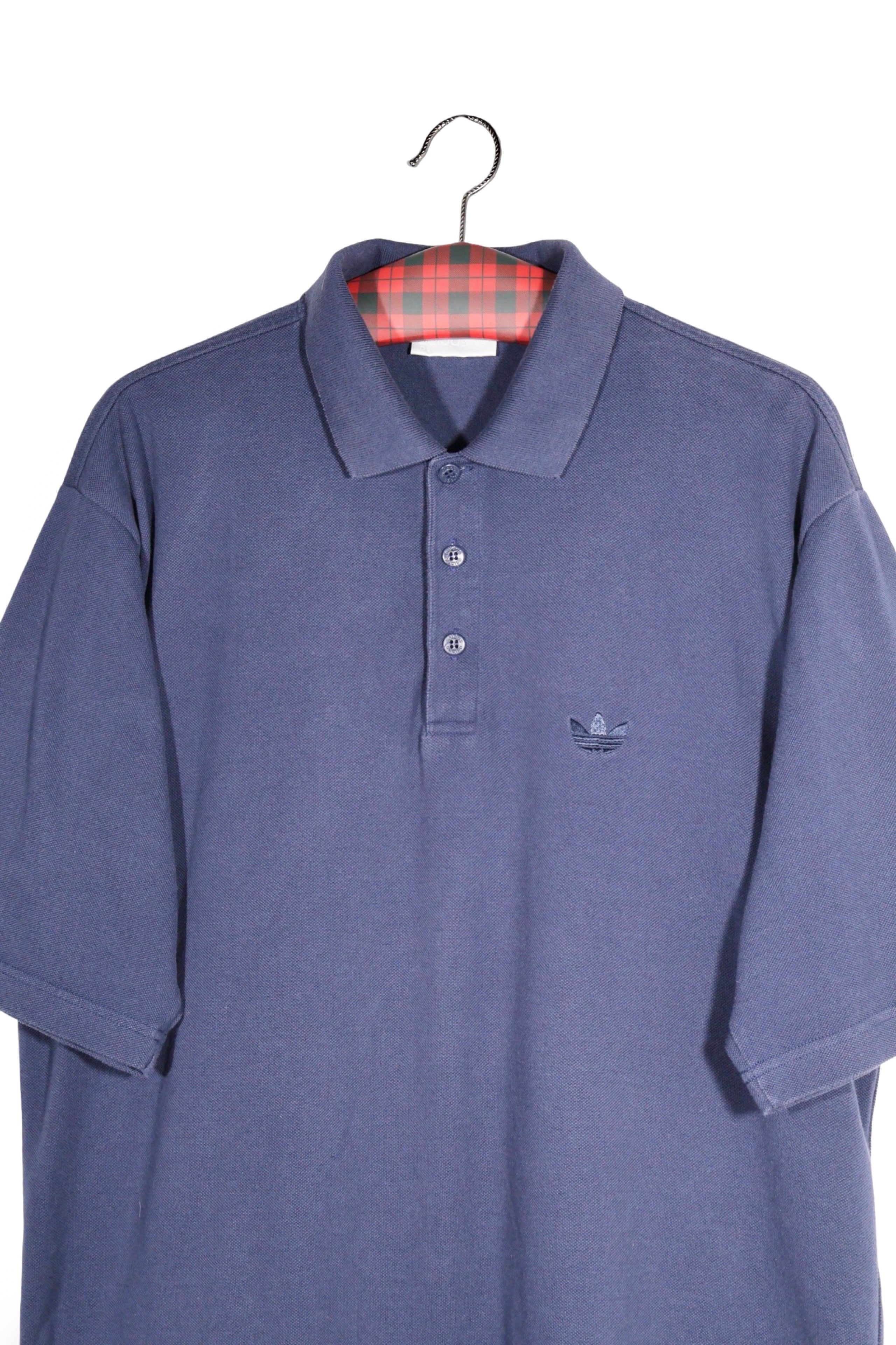 Tricou - Adidas bleumarin din bumbac cu croială lejeră – L – Bărbați - detaliu
