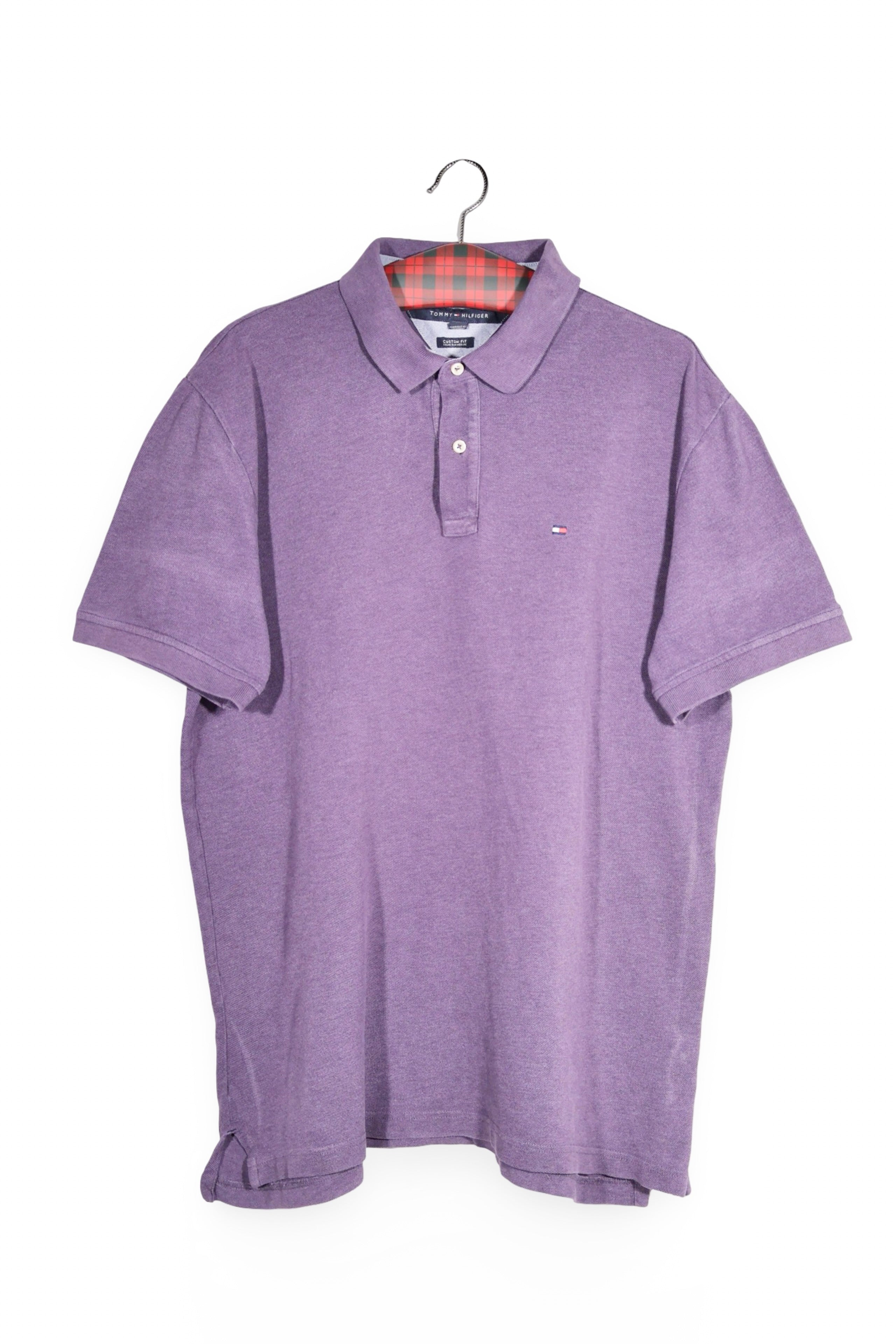 Tricou - Tommy Hilfiger mov din bumbac cu croiala casual – XL – Bărbați - fata