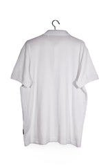 Tricou - Tom Tailor alb din bumbac cu guler polo – XL – Bărbați - spate
