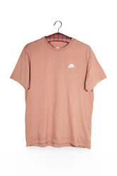 Tricou - NIKE roz prafuit din bumbac cu logo discret – M – Bărbați - fata