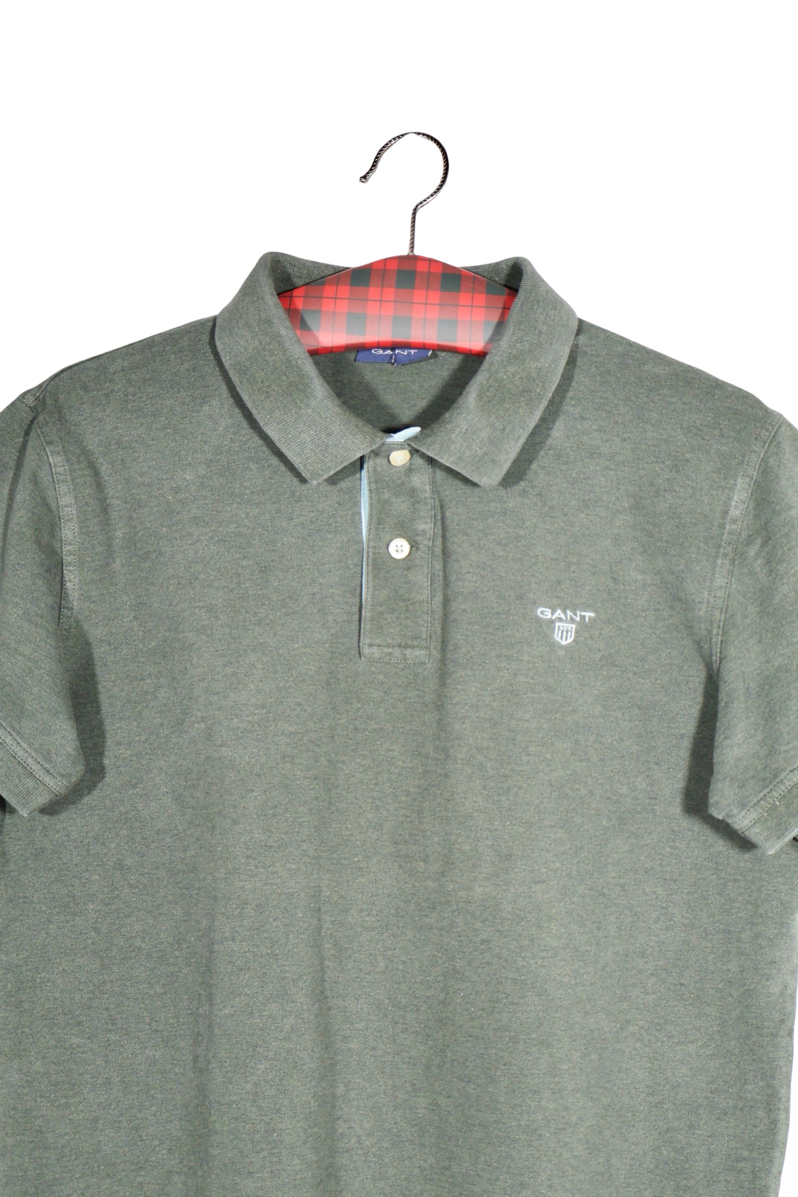 Tricou - GANT verde masliniu din bumbac cu croiala casual – L – Femei - detaliu
