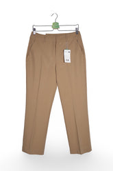 Pantaloni - C&A bej din material fluid cu croială dreaptă – M – Femei - fata