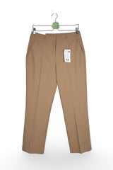 Pantaloni - C&A bej din material fluid cu croială dreaptă – M – Femei - fata