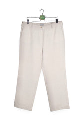 Pantaloni - Alte Branduri bej deschis din amestec de tencel si in – XS – Femei - fata