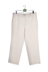 Pantaloni - Alte Branduri bej deschis din amestec de tencel si in – XS – Femei - fata